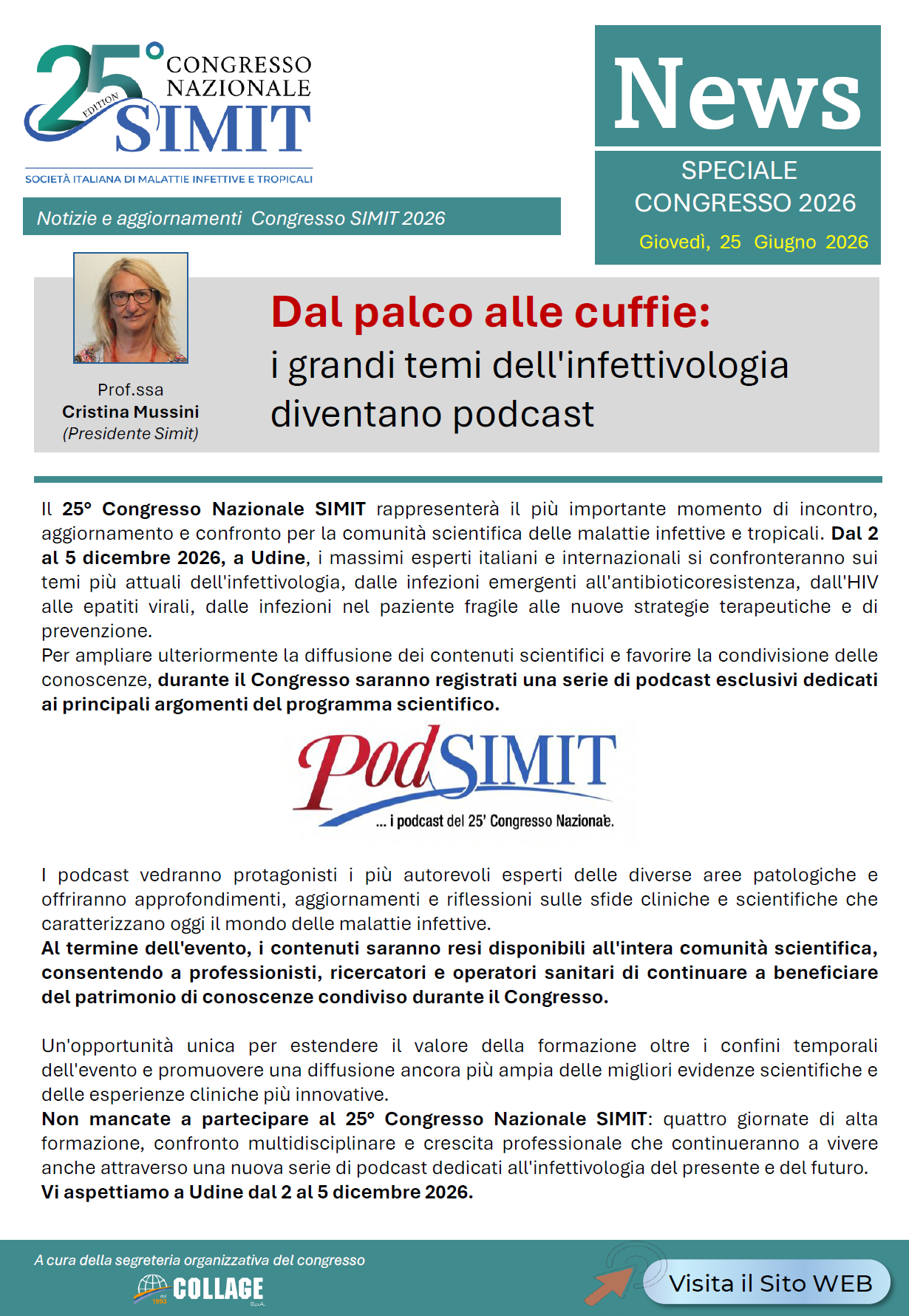 Dal palco alle cuffie: i grandi temi dell\'infettivologia diventano podcast
